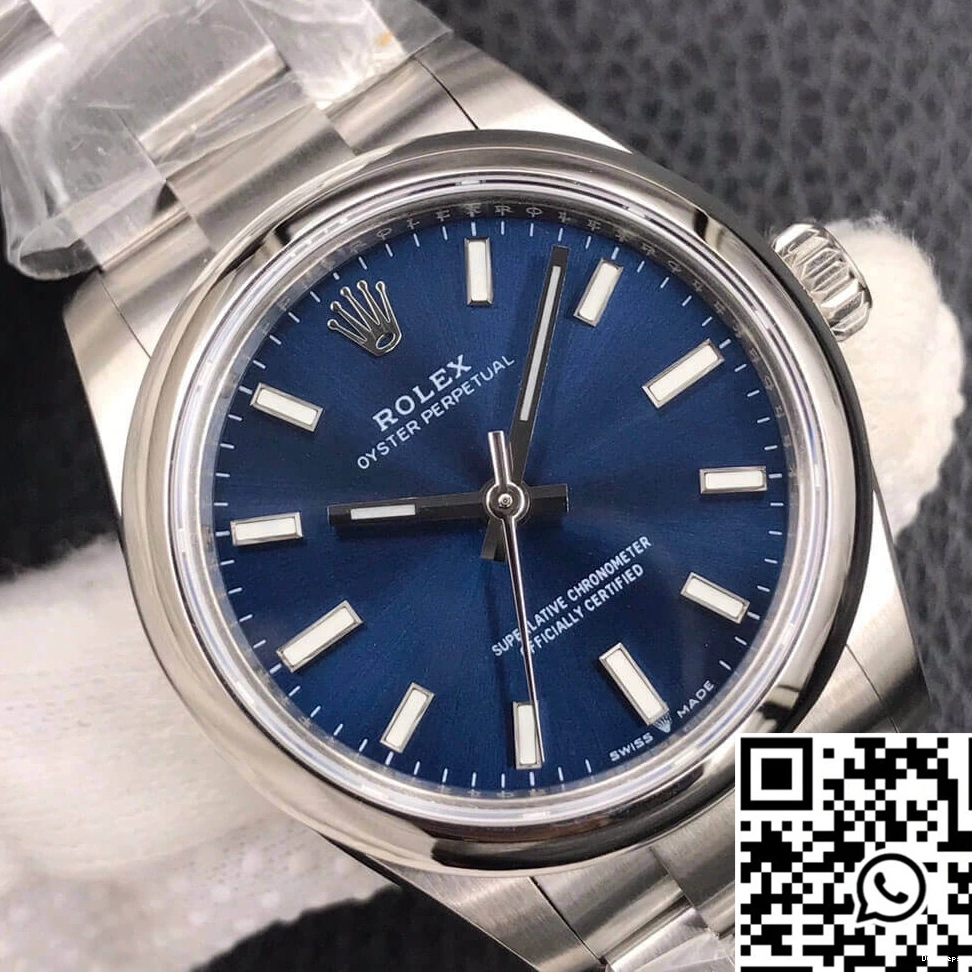 Blue M277200-0003 Rolex Oyster EW Perpetual 31MM Factory Dial 0408
